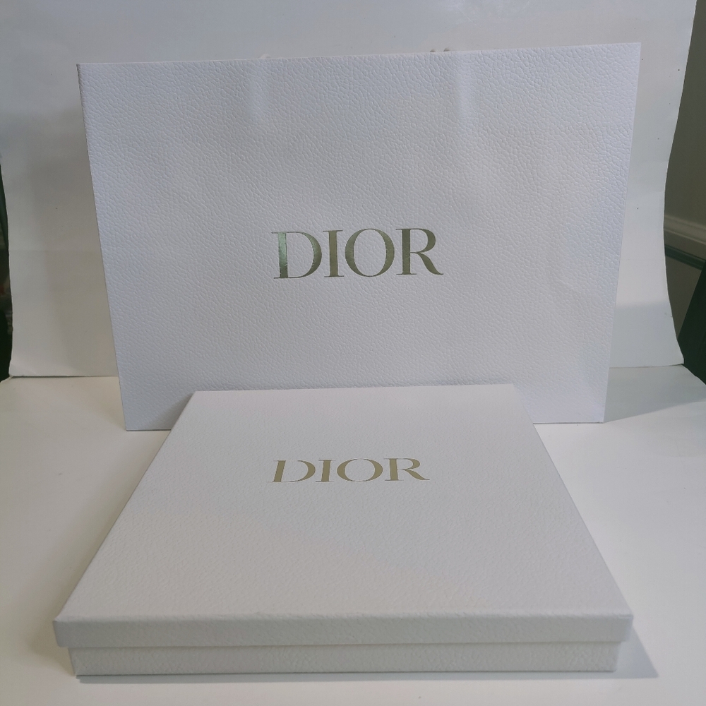 Dior Empty Scarf Box And shopping Bag